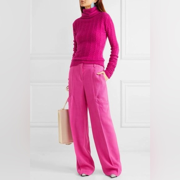 Jacquemus 'Le Maille Sofia' Sweater Turtleneck Fuchsia FR 40 US 8 NWT! $420 - Picture 1 of 7